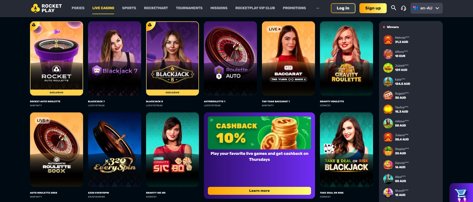 Real casino feel – Rocketplay live dealer games